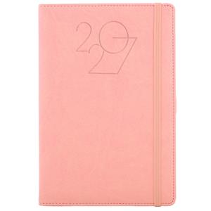 Kalendarz książkowy POLY tygodniowy A5 2027 polski - jasnoróżowy