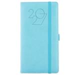 Kalendarz książkowy POLY tygodniowy kieszonkowy 2027 polski - jasnoniebieski