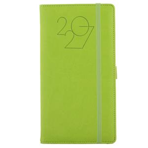 Kalendarz książkowy POLY tygodniowy kieszonkowy 2027 polski - jasnozielony