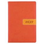 Kalendarz książkowy RIGA dzienny A5 2027 polski - pomarańczowy
