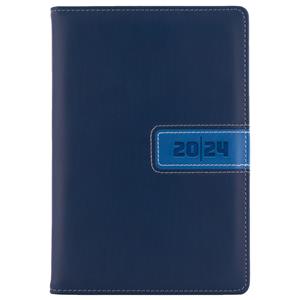 Kalendarz książkowy RIGA dzienny B6 2024 polski - granatowy