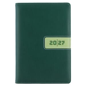 Kalendarz książkowy RIGA tygodniowy A5 2027 polski - zielony