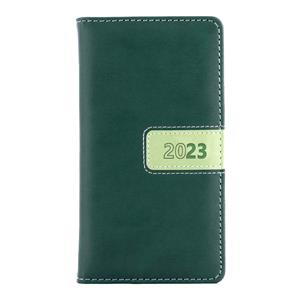 Kalendarz książkowy RIGA tygodniowy kieszonkowy 2023 polski - zielony