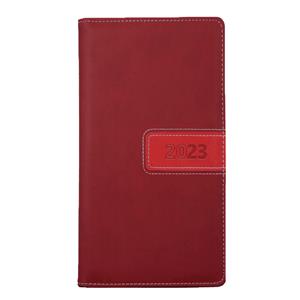 Kalendarz książkowy RIGA tygodniowy kieszonkowy 2023 słowacki?? - czerwony