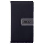 Kalendarz książkowy RIGA tygodniowy kieszonkowy 2027 polski - czarny/szary