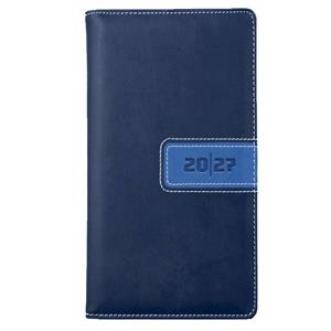 Kalendarz książkowy RIGA tygodniowy kieszonkowy 2027 polski - granatowy