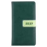 Kalendarz książkowy RIGA tygodniowy kieszonkowy 2027 polski - zielony