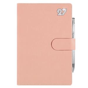 Kalendarz książkowy SPLIT CRYSTAL dzienny B6 2027 polski - jasnoróżowy