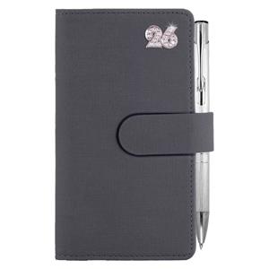 Kalendarz książkowy SPLIT CRYSTAL tygodniowy kieszonkowy 2026 słowacki - szary