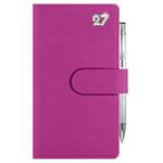 Kalendarz książkowy SPLIT CRYSTAL tygodniowy kieszonkowy 2027 polski - fuksjowy