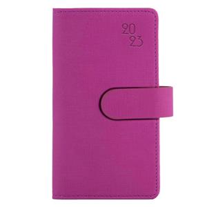 Kalendarz książkowy SPLIT tygodniowy kieszonkowy 2023 czeski - fuksjowy