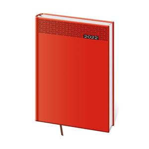 Kalendarz książkowy tygodniowy A5 2022 Gommato - czerwony