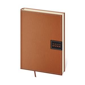 Kalendarz książkowy tygodniowy A5 2022 Toledo - brązowy