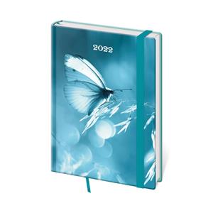 Kalendarz książkowy tygodniowy A5 2022 Vario z gumką - Butterfly