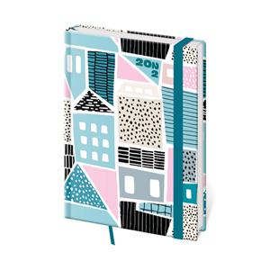 Kalendarz książkowy tygodniowy A5 2022 Vario z gumką - Shapes