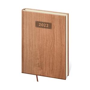 Kalendarz książkowy tygodniowy A5 2022 Wood - jasnobrązowy