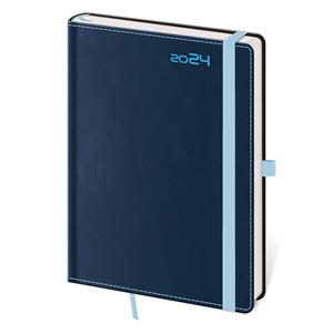 Kalendarz książkowy tygodniowy A5 2024 Double Blue