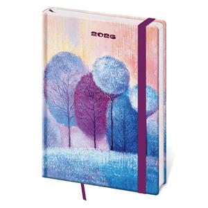 Kalendarz książkowy tygodniowy A5 2026 Vario - Eden z gumką