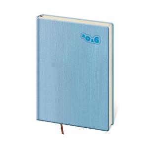 Kalendarz książkowy tygodniowy A5 Manchester 2016 - jasnoniebieski