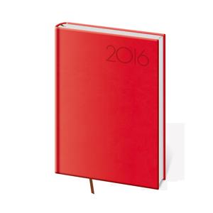 Kalendarz książkowy tygodniowy A5 Print Pop 2016 - czerwony