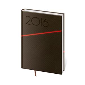 Kalendarz książkowy tygodniowy B5 Texas 2016 - czarny-czerwony
