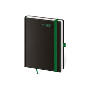 Kalendarz książkowy tygodniowy B6 2022 Black Green