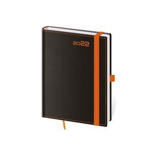 Kalendarz książkowy tygodniowy B6 2022 Black Orange