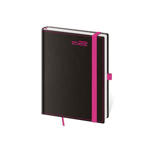 Kalendarz książkowy tygodniowy B6 2022 Black Pink