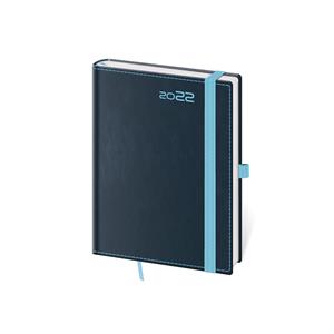 Kalendarz książkowy tygodniowy B6 2022 Double Blue