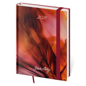 Kalendarz książkowy tygodniowy B6 2026 Vario - Matragi Red z gumką