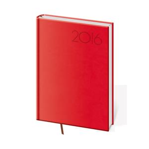 Kalendarz książkowy tygodniowy kieszonkowy Print Pop 2016 - czerwony
