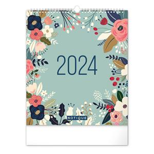 Kalendarz ścienny 2024 Kalendarz planowania Kwiaty