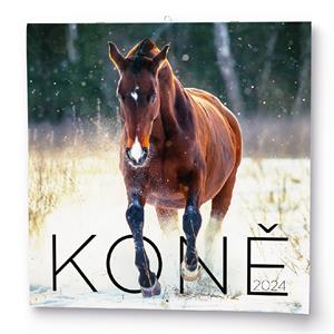Kalendarz ścienny z notatkami 2024 Konie