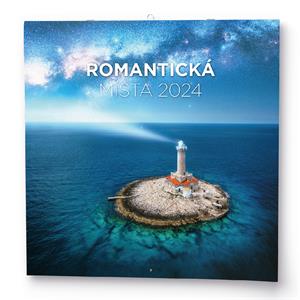Kalendarz ścienny z notatkami 2024 Romantyczne miejsca