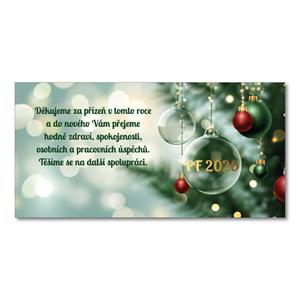 Kartka noworoczna CZ 2026 - zielone z życzeni