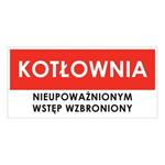 KOTŁOWNIA, płyta PVC 1 mm 190x90 mm