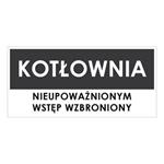 KOTŁOWNIA, szary - płyta PVC 2 mm 190x90 mm