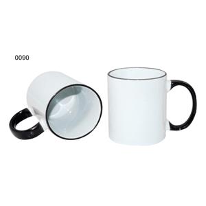 Kubek ceramiczny CERAMIC DESIGN - biały/czarny