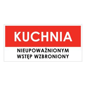 KUCHNIA, płyta PVC 2 mm, 190x90 mm