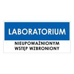 LABORATORIUM, niebieski - płyta PVC 1 mm 190x90 mm