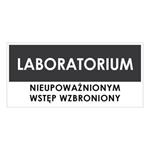 LABORATORIUM, szary - płyta PVC 1 mm 190x90 mm