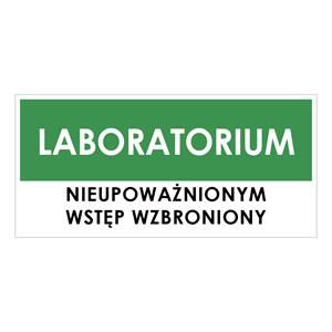 LABORATORIUM, zielony - płyta PVC 1 mm 190x90 mm