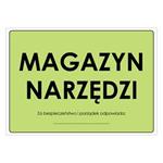 MAGAZYN NARZĘDZI, płyta PVC 1 mm, 297x210 mm