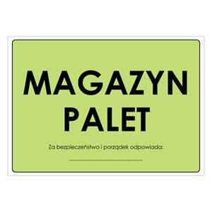 MAGAZYN PALET, płyta PVC 1 mm, 297x210 mm