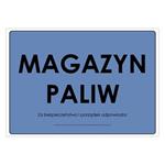 MAGAZYN PALIW, płyta PVC 2 mm, 297x210 mm