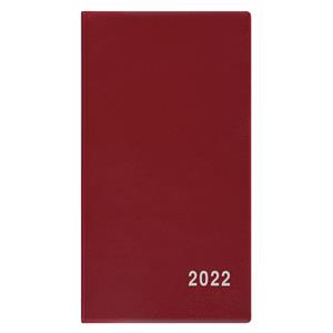 Miesięczny kalendarz książkowy 2022 Francis PVC - bordowy