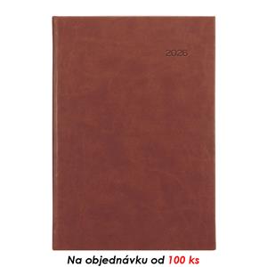 Miesięczny kalendarz książkowy z notatnikiem 2026 Viva A5 - brązowy