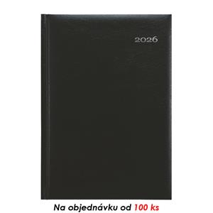 Miesięczny kalendarz książkowy z notatnikiem 2026 Viva A5 - czarny
