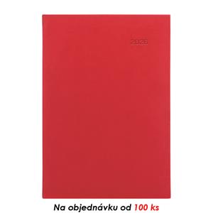 Miesięczny kalendarz książkowy z notatnikiem 2026 Viva A5 - czerwony