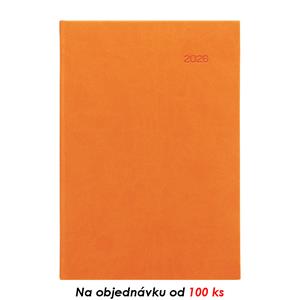 Miesięczny kalendarz książkowy z notatnikiem 2026 Viva A5 - pomarańczowy